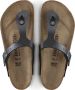 Birkenstock Gizeh Dames Slippers Metallic Black Regular fit | Zwart | Imitatieleer - Thumbnail 9
