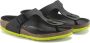 Birkenstock Gizeh Kids Slippers Desert Soil Black Lime Narrow-fit - Thumbnail 6