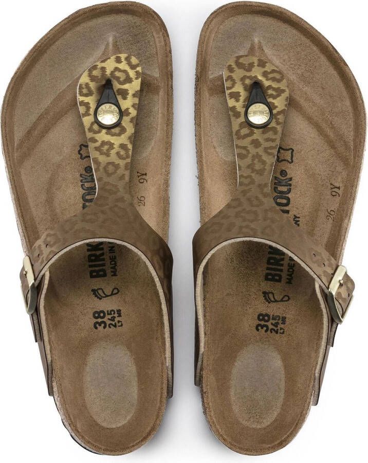 Birkenstock Gizeh Leopard Gold regular BF SMU