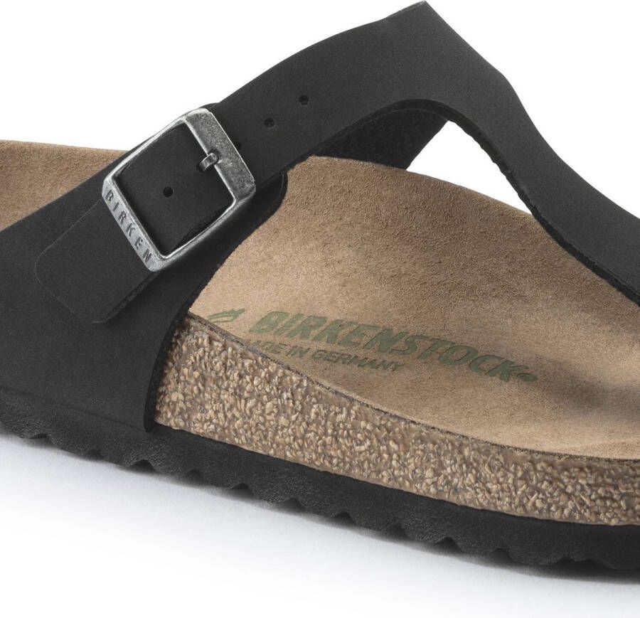 Birkenstock Gizeh Slippers Black Regular-fit Zwart Imitatieleer