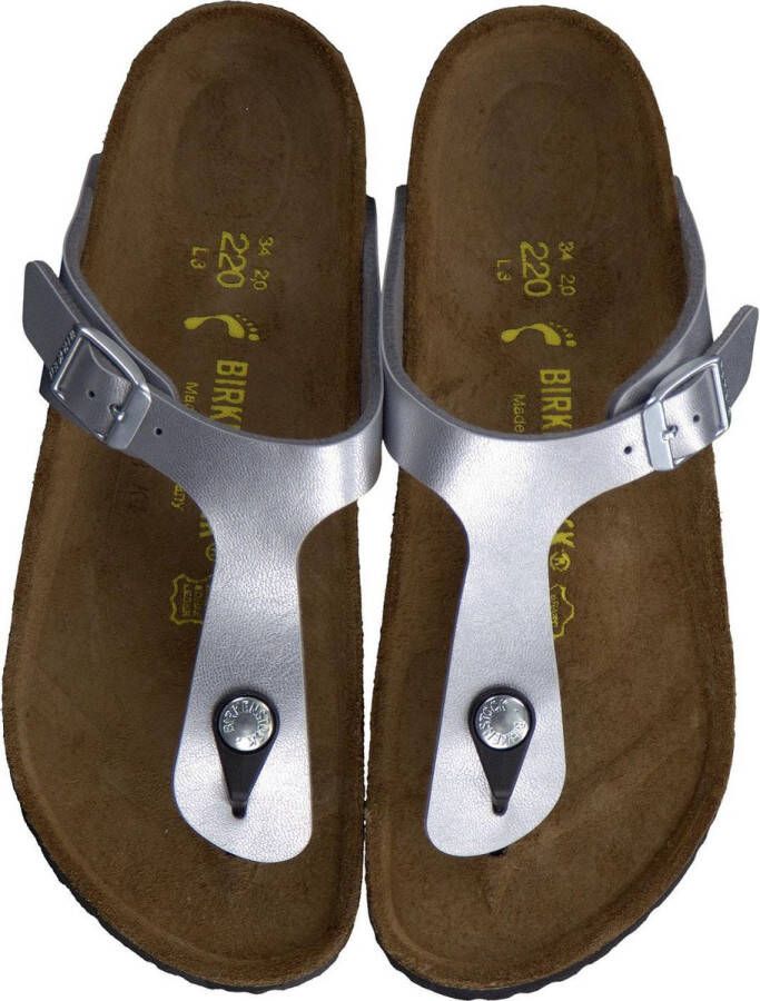 Birkenstock Gizeh slippers zilver