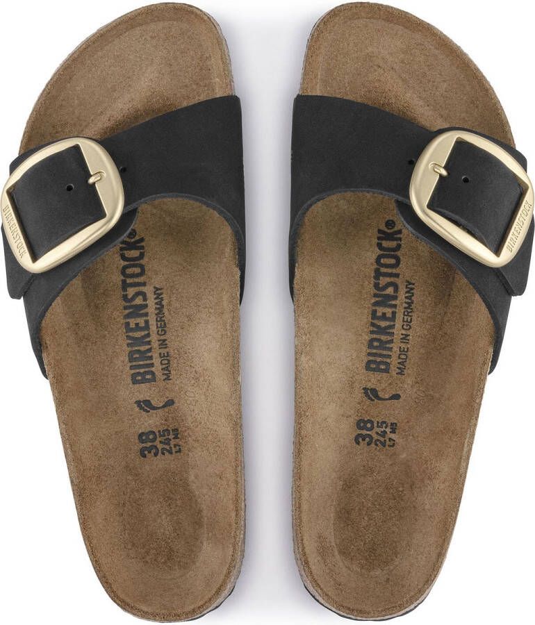 Birkenstock Madrid Big Buckle Slippers Dames Zwart