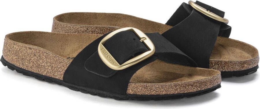 Birkenstock Madrid Big Buckle Slippers Dames Zwart