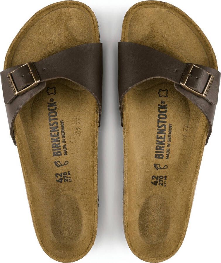 Birkenstock Madrid Slippers Dark Brown Regular fit | Bruin | Imitatieleer - Foto 12