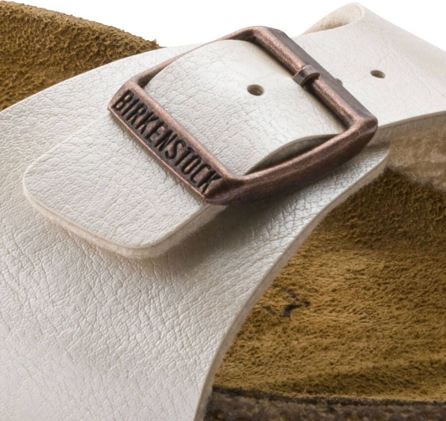 Birkenstock Madrid Dames Slippers Graceful Pearl White Regular-fit Wit Imitatieleer