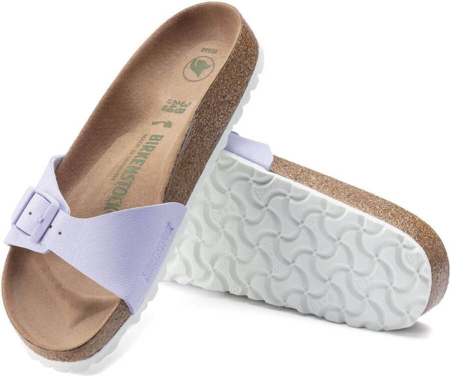 Birkenstock Madrid Dames Slippers Lavender Fog Narrow-fit Paars Imitatieleer