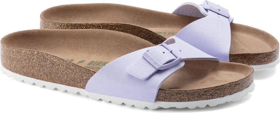 Birkenstock Madrid Dames Slippers Lavender Fog Narrow-fit Paars Imitatieleer
