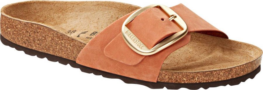 Birkenstock Madrid Dames Slippers Pecan Nubuck Big Buckle Narrow-fit