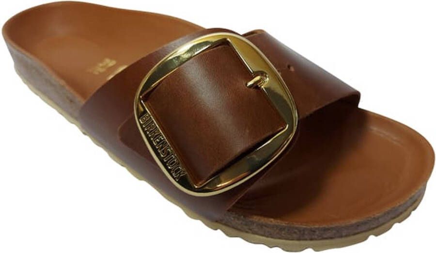 Birkenstock Madrid Dames Slippers Small fit Cognac