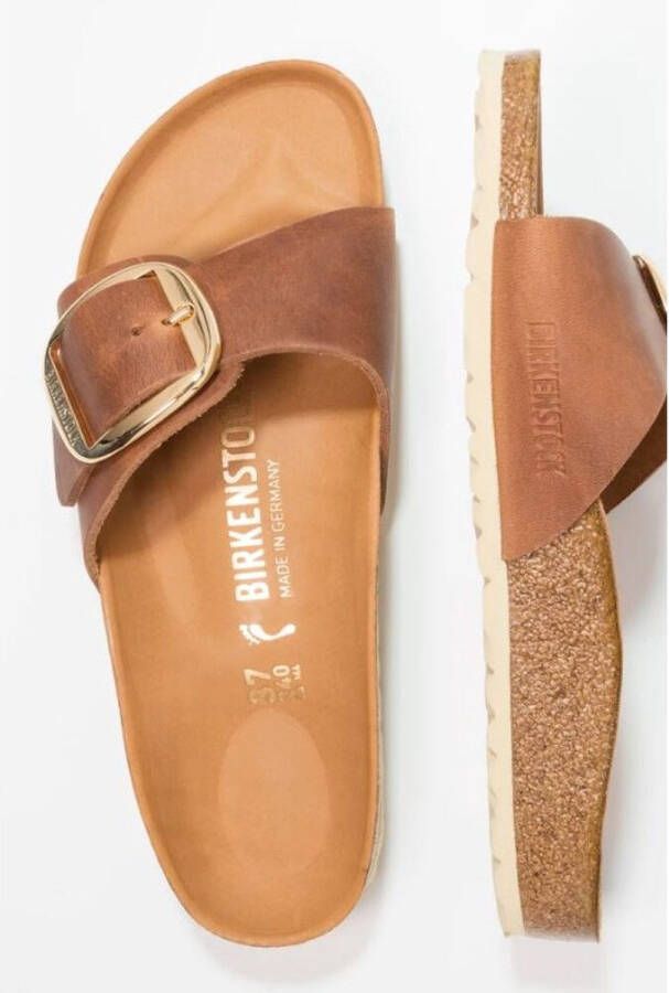 Birkenstock Madrid Dames Slippers Small fit Cognac