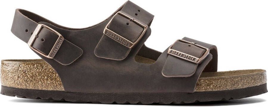 Birkenstock Milano Sandalen Habana Regular fit | Bruin | Leer