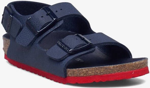 Birkenstock Milano Kids Sandalen Desert Soil Blue Red Narrow-fit Blauw Imitatieleer