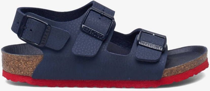 Birkenstock Milano Kids Sandalen Desert Soil Blue Red Narrow-fit Blauw Imitatieleer