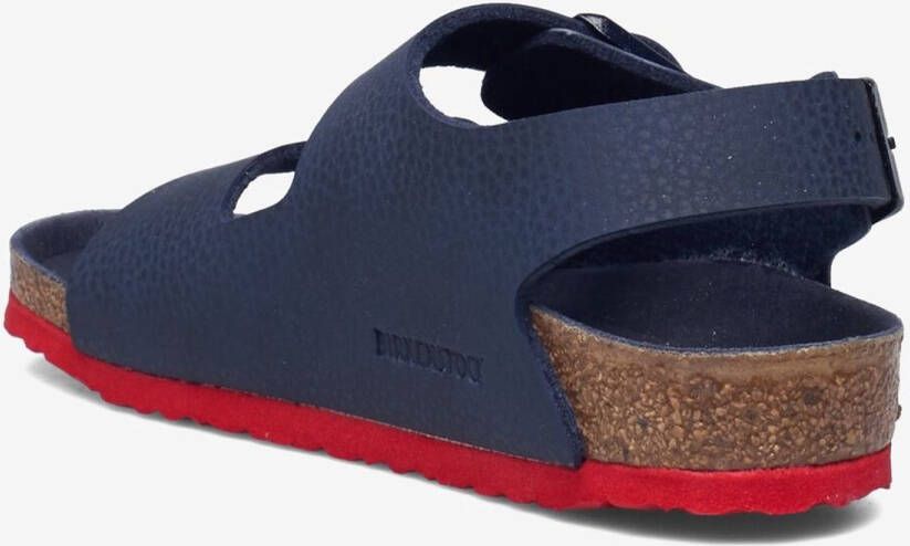 Birkenstock Milano Kids Sandalen Desert Soil Blue Red Narrow-fit Blauw Imitatieleer