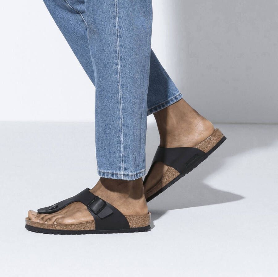 Birkenstock Ramses Slippers Heren Zwart Birko-flor Narrow-fit