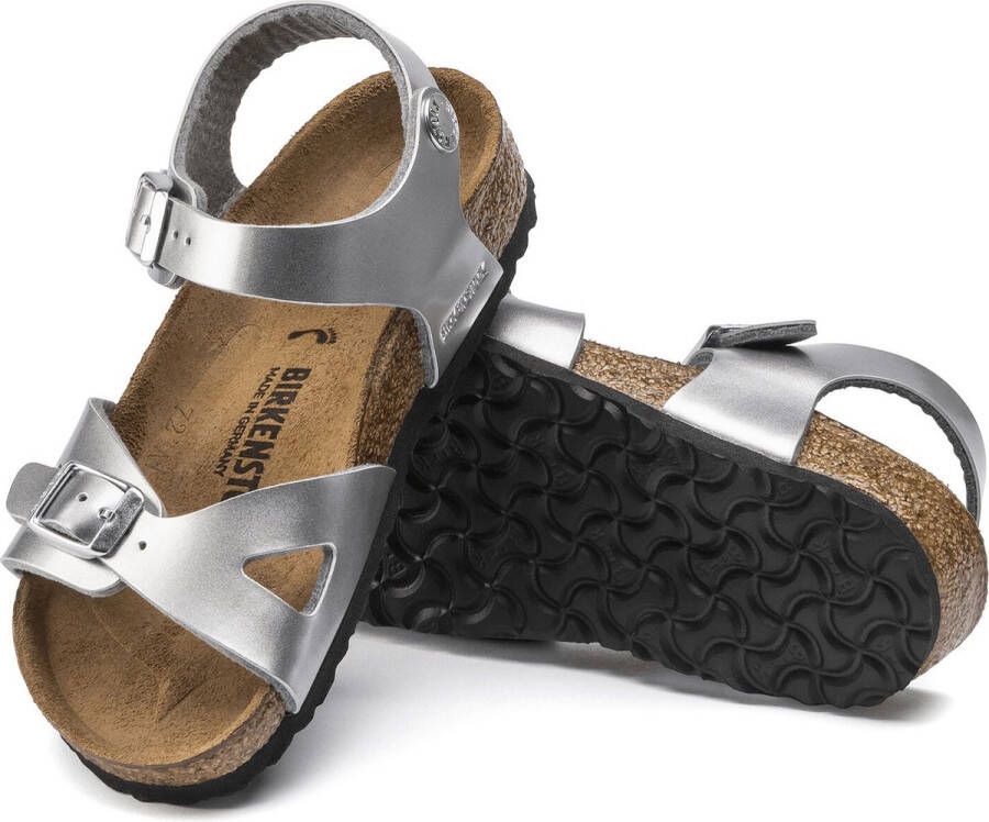 Birkenstock Rio Kids Sandalen Electric Metallic Silver Narrow fit | Zilver | Imitatieleer - Foto 15
