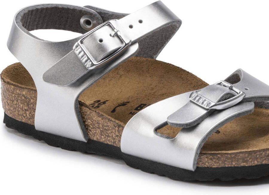Birkenstock Rio Kids Sandalen Electric Metallic Silver Narrow fit | Zilver | Imitatieleer - Foto 13