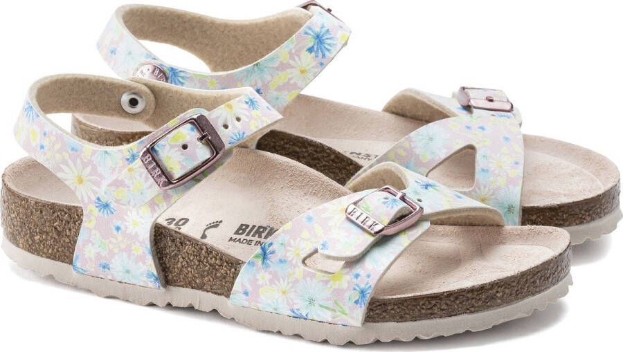 Birkenstock Rio Kids Sandalen Summer Floral Light Rose Narrow fit | Roze | Imitatieleer - Foto 12