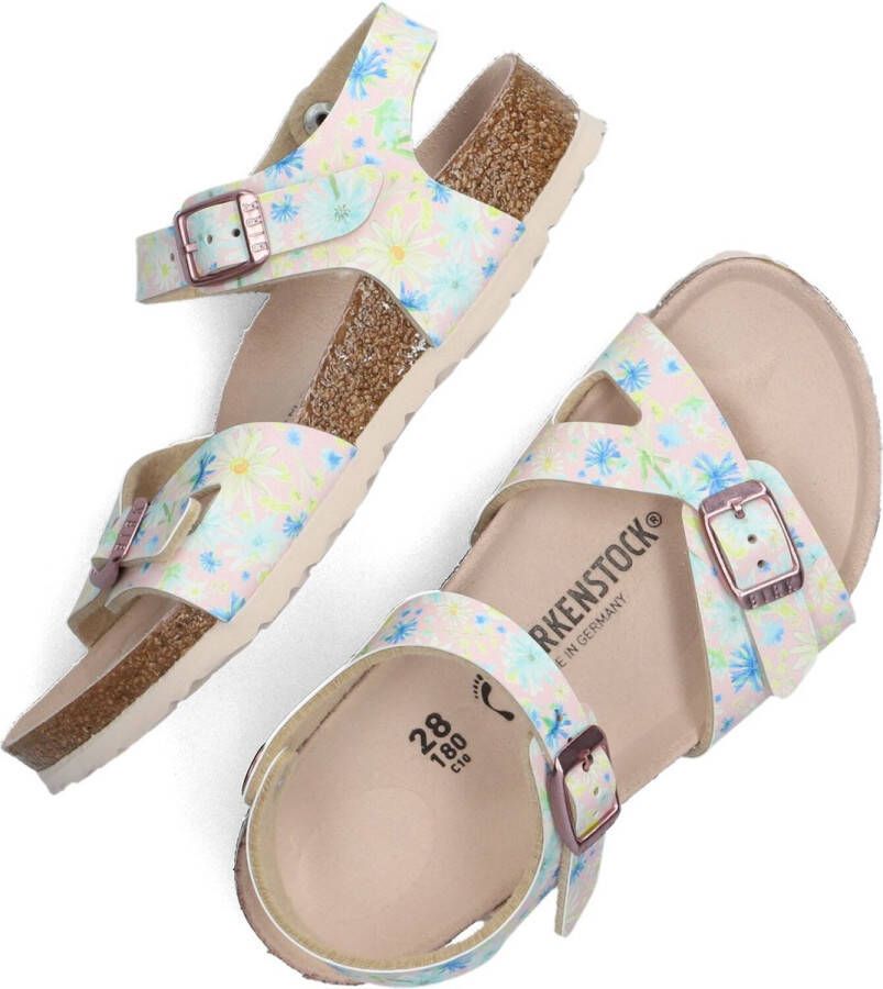 Birkenstock Rio Kids Sandalen Summer Floral Light Rose Narrow fit | Roze | Imitatieleer - Foto 13