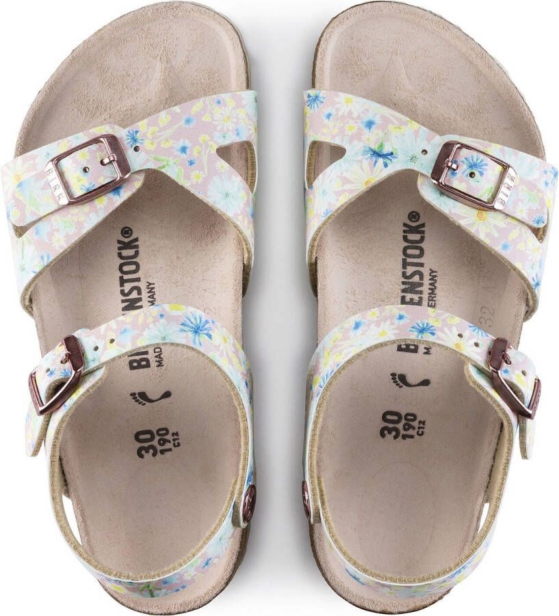 Birkenstock Rio Kids Sandalen Summer Floral Light Rose Narrow fit | Roze | Imitatieleer - Foto 14