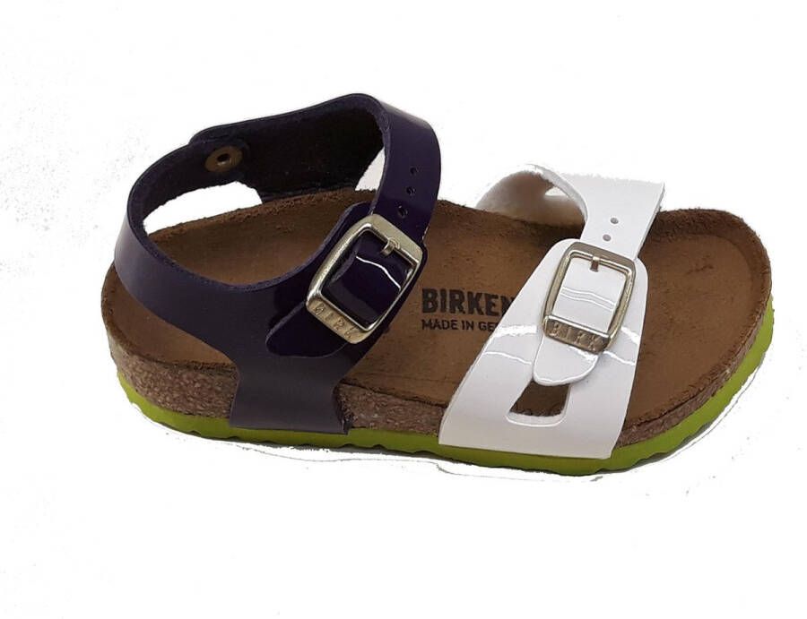 Birkenstock rio kids tropical wit lila smal - Foto 5