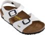 Birkenstock Rio Kinder Slippers Unisex wit bruin - Thumbnail 3