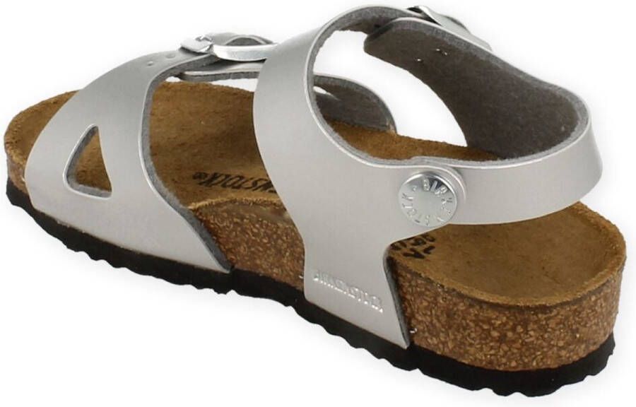 Birkenstock Sandaal Rio 1019201 Metallic Zilver Smal