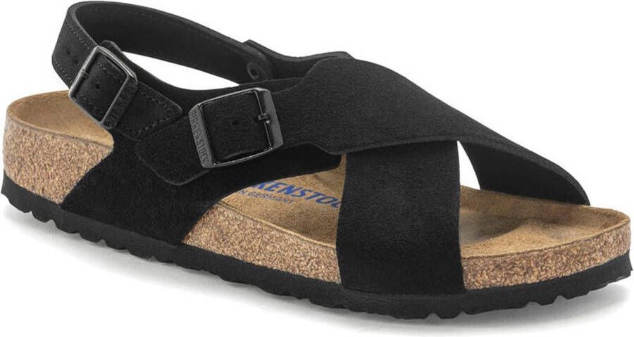 Birkenstock Sandalen Tulum Zwart Suede