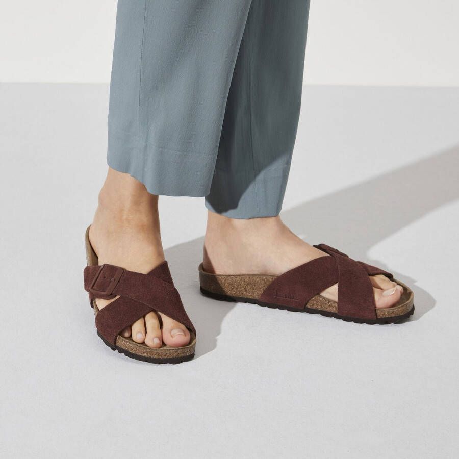 Birkenstock Siena Dames Slippers Chocolate Narrow-fit Bruin Suède