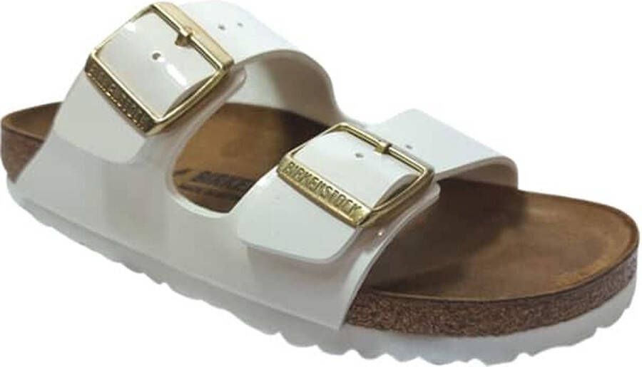 Birkenstock Slipper Arizona 1005294 Wit Lak Smal