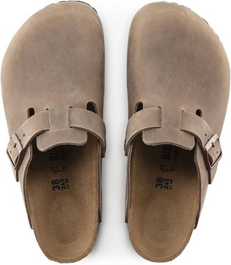 Birkenstock slipper BOSTON Tabacco Brown narrow Fettleder Oiled Leather