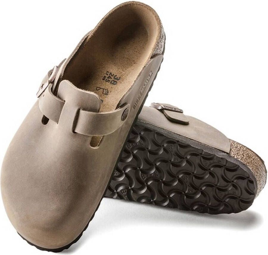 Birkenstock slipper BOSTON Tabacco Brown narrow Fettleder Oiled Leather