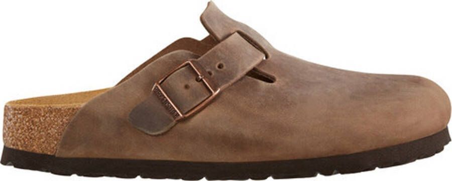 Birkenstock slipper BOSTON Tabacco Brown narrow Fettleder Oiled Leather