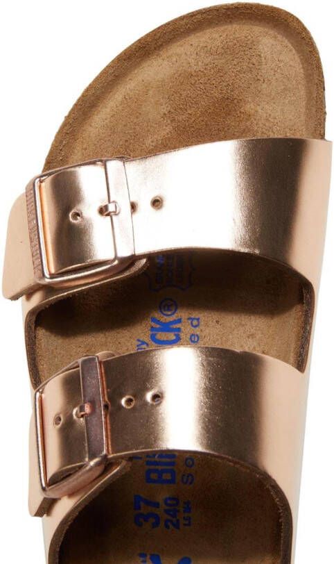 Birkenstock Slippers ARIZONA SFB in smalle schoenwijdte metallic-look met soft-voetbed - Foto 6