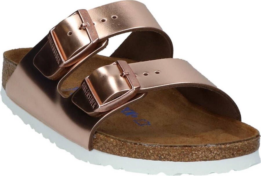 Birkenstock Slippers ARIZONA SFB in smalle schoenwijdte metallic-look met soft-voetbed - Foto 10