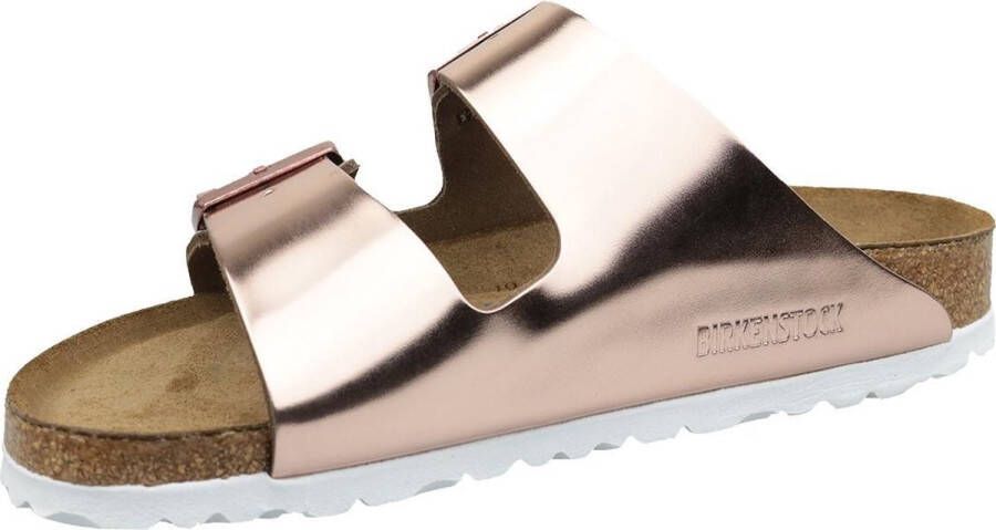 Birkenstock Slippers ARIZONA SFB in smalle schoenwijdte metallic-look met soft-voetbed - Foto 13
