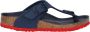 Birkenstock Gizeh Kids Slippers Desert Soil Blue Red Narrow fit | Blauw | Imitatieleer - Thumbnail 5