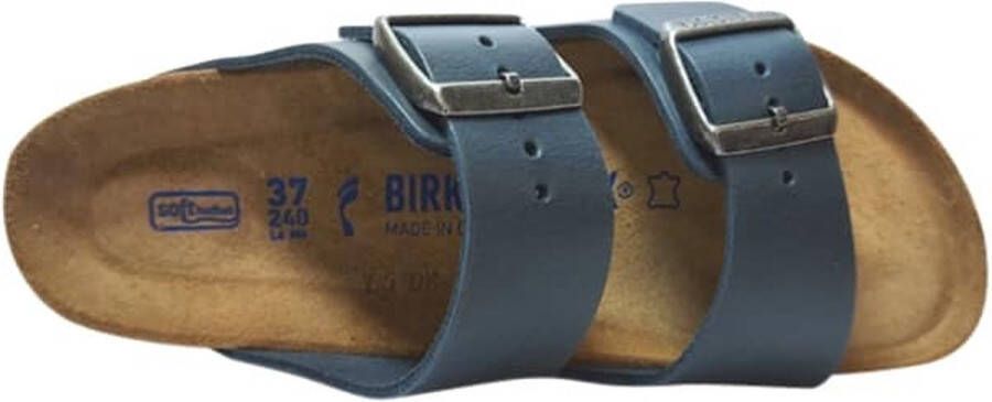Birkenstock Blauwe Leren Sliders voor Heren Blue Heren - Foto 11