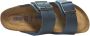 Birkenstock Blauwe Leren Sliders voor Heren Blue Heren - Thumbnail 11