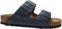 Birkenstock Blauwe Leren Sliders voor Blue - Thumbnail 6