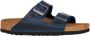 Birkenstock Blauwe Leren Sliders voor Blue - Thumbnail 7