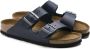 Birkenstock Blauwe Leren Sliders voor Heren Blue Heren - Thumbnail 5