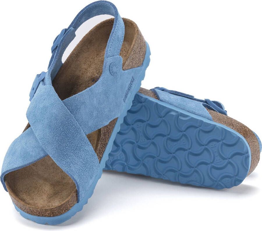 Birkenstock Tulum Sandalen blauw Suede Dames