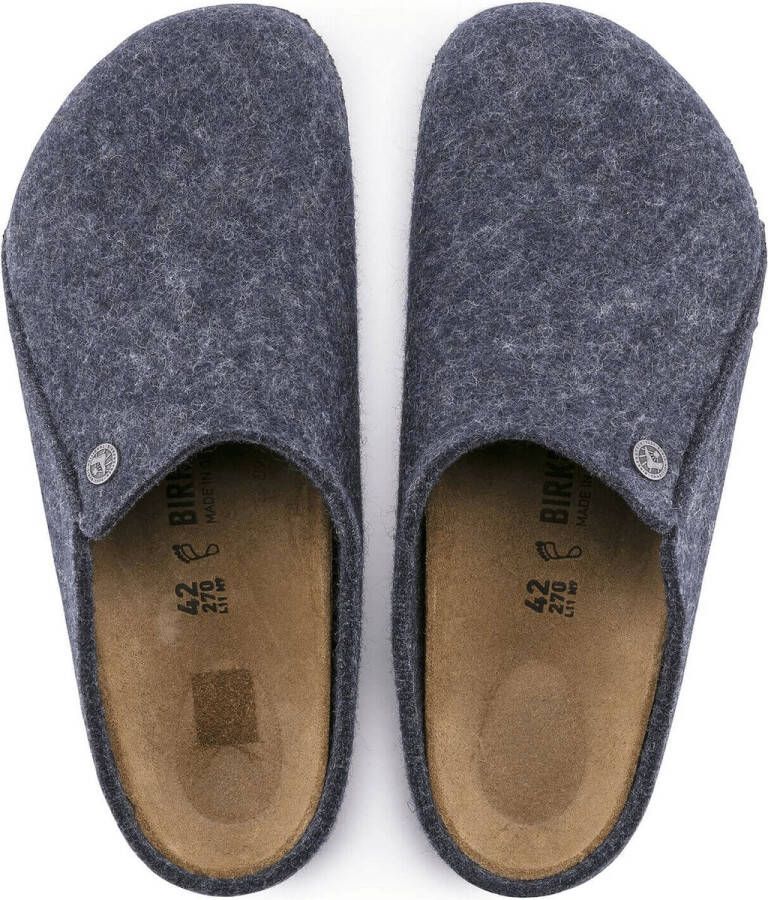 Birkenstock Pantoffels Andermatt Wolvilt Sloffen Standaard Blauw Regular - Foto 5