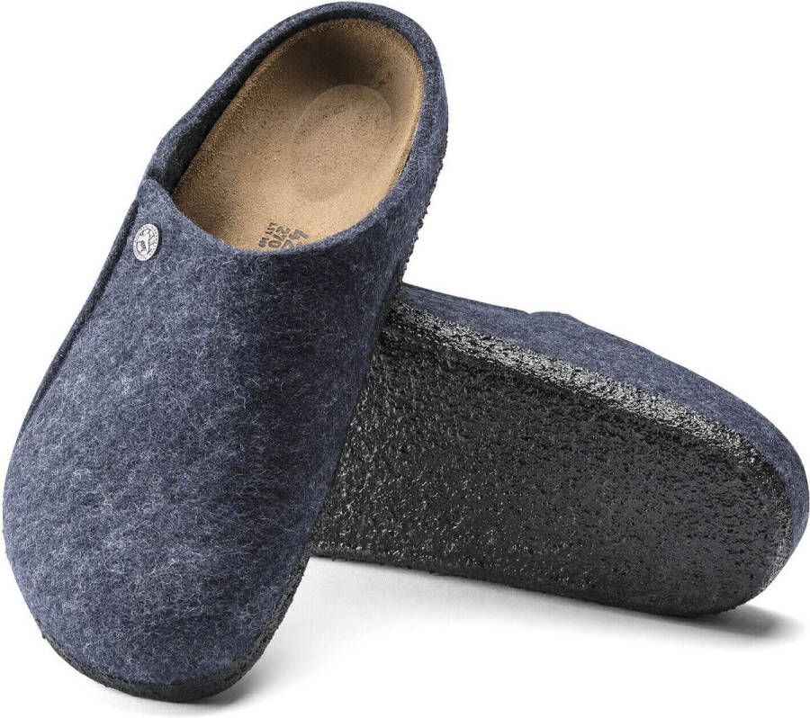 Birkenstock Pantoffels Heren Andermatt Wolvilt Sloffen Standaard Blauw Regular - Foto 8