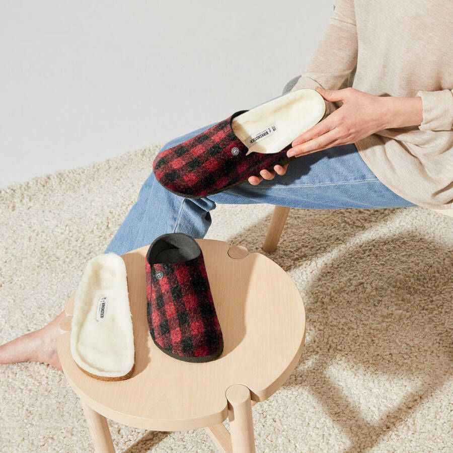 Birkenstock Zermatt Rivet dames slof rood