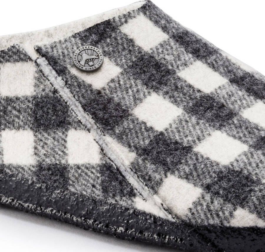 Birkenstock Zermatt Shearling Pantoffels Plaid White Wolvilt Regular-fit