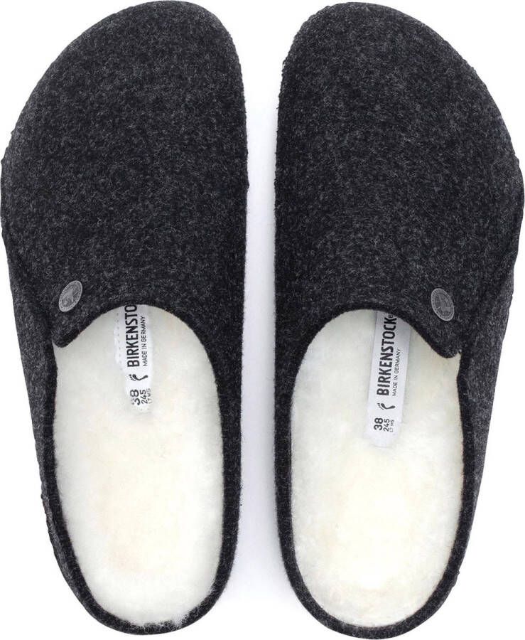 Birkenstock Zermatt Shearling WZ Narrow Dames Sloffen Antrachite