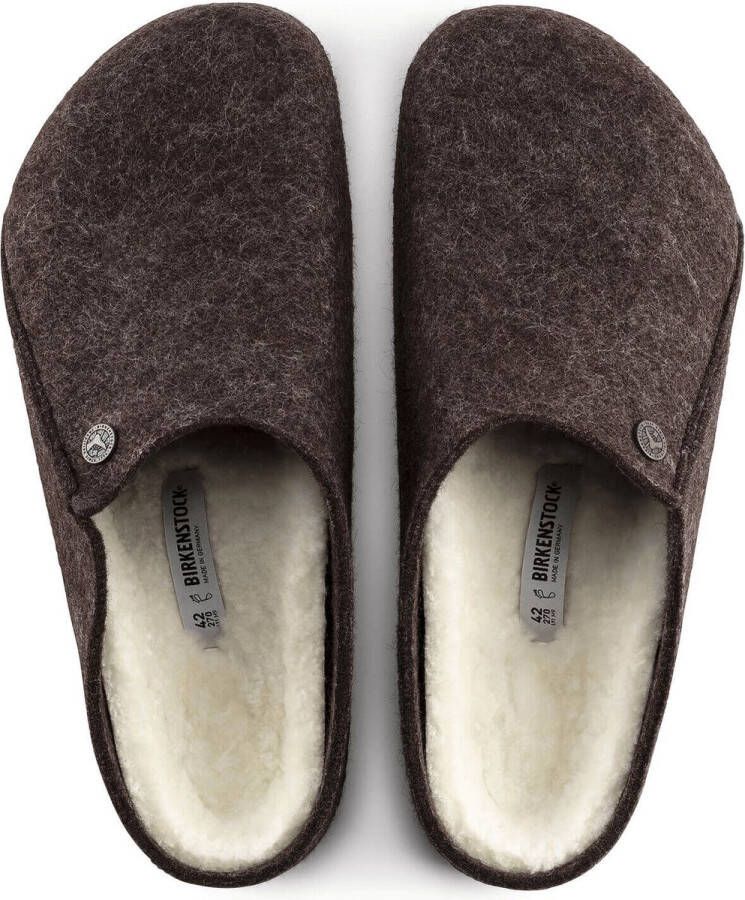 Birkenstock Zermatt Shearling WZ Narrow Dames Sloffen Mocha