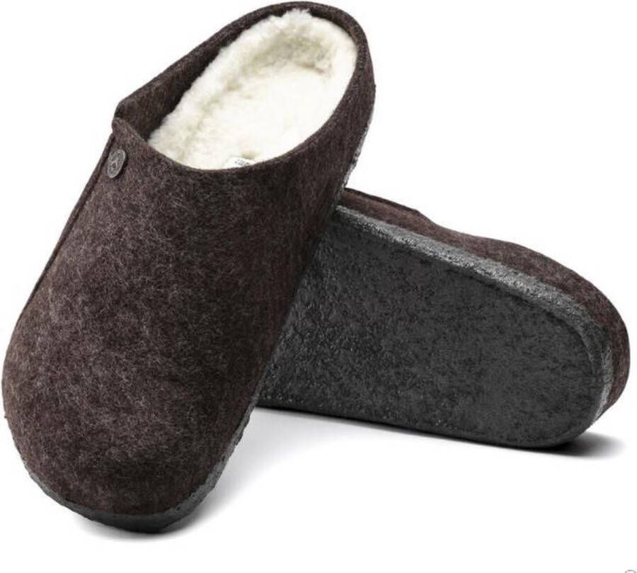 Birkenstock Zermatt Shearling WZ Narrow Dames Sloffen Mocha